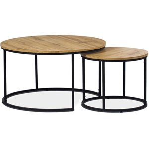 AUTRONIC konferenční stolky AF-3002 OAK, set 2 ks