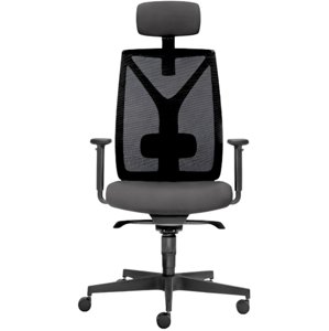 LD SEATING Kancelářská židle LEAF 503-SY černošedá s podhlavníkem, skladová
