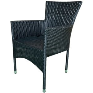 AUTRONIC zahradní židle AZC-S2117 BK černá, polyratan