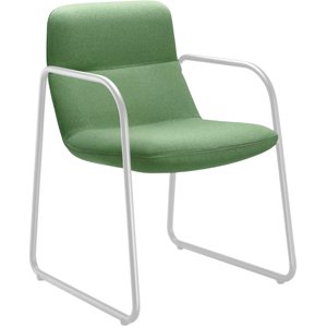 LD SEATING Designové křeslo FLEXI LOUNGE, FL-M-Q-N0, bílá podnož