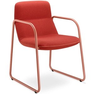 LD SEATING Designové křeslo FLEXI LOUNGE, FL-M-Q-N13, cihlově červená podnož