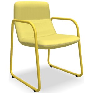 LD SEATING Designové křeslo FLEXI LOUNGE, FL-M-Q-N16, žlutá podnož