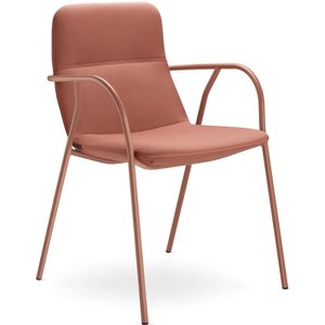 LD SEATING Konferenční křeslo FLEXI LIGHT, CHL-N13, cihlově červená podnož