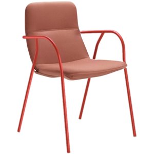 LD SEATING Konferenční křeslo FLEXI LIGHT, CHL-N14, signální červená podnož