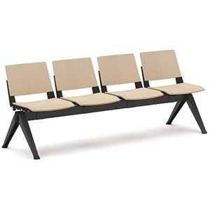 Lavice, multisedák K187D, 4 místná dřevěná