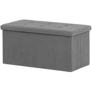 AUTRONIC taburet s úložným prostorem TAB-472 GREY6 šedý, manšestr