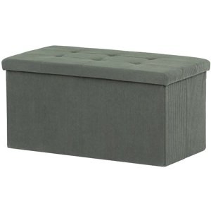 AUTRONIC taburet s úložným prostorem TAB-472 GRN6 zelený, manšestr
