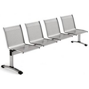 Lavice, multisedák OMP Star, RAL9006 šedá - 4 místná