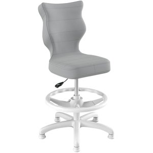 ENTELO Dětská židle Petit White 3 HC+F s opěrným kruhem, šedá Velvet 03