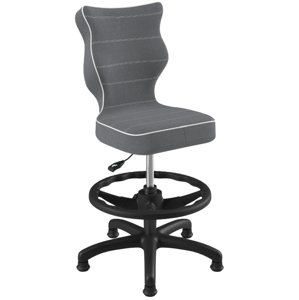 ENTELO Dětská židle Petit Black 4 HC+F s opěrným kruhem, šedá Jasmine 33