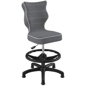 ENTELO Dětská židle Petit Black 3 HC+F s opěrným kruhem, šedá Jasmine 33