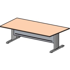 LENZA Express - Jednací stůl s kovovou podnoží 220x120x73