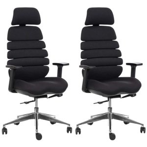 MERCURY 2PACK kancelářská židle SPINE černá s PDH (2 ks)