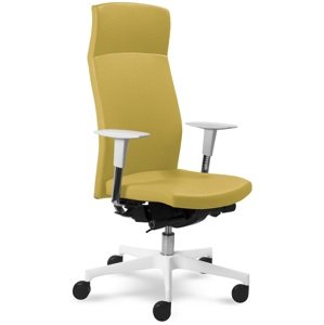 MAYER kancelářská židle Prime 2304 W, bílé provedení, žlutá
